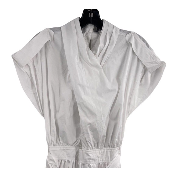 Derek Lam 10 Crosby Celeste Wrap Effect Cutout Poplin Maxi White Size 6 New - Picture 6 of 11